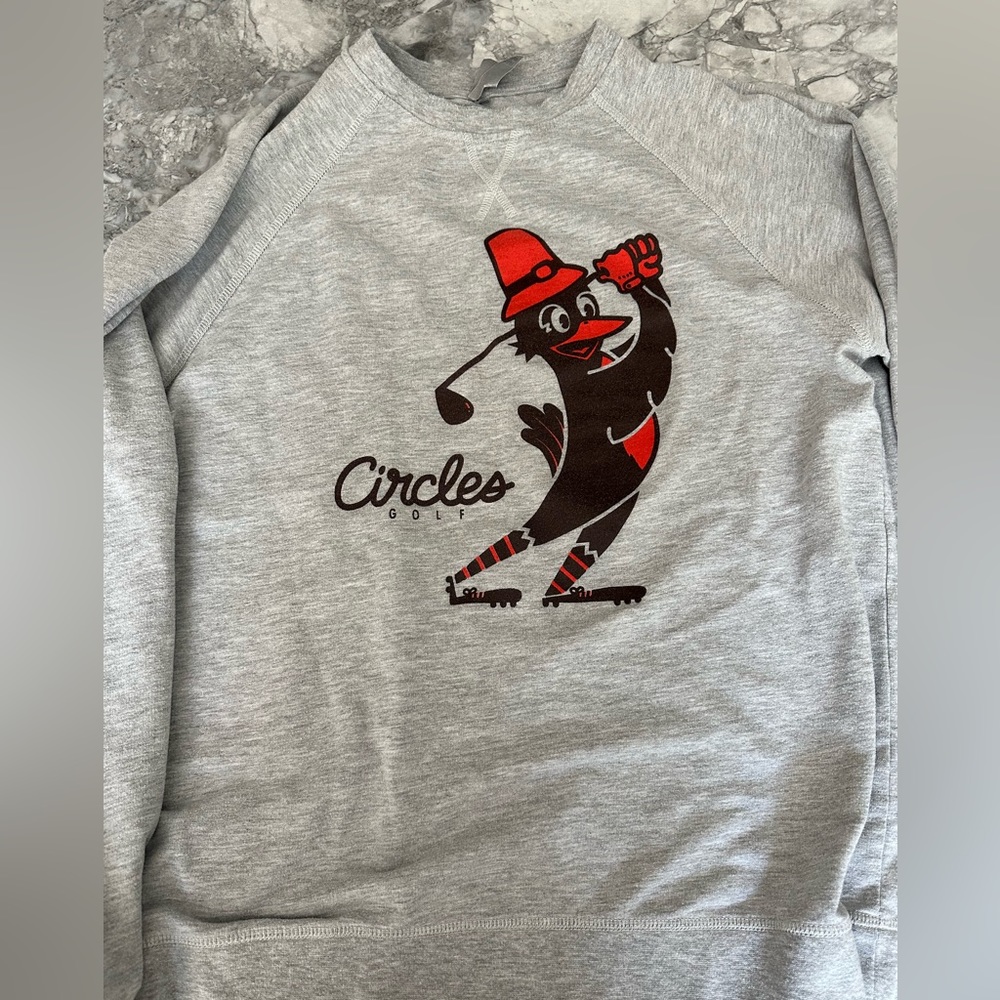 Rare Circles Golf Thanksgiving Turkey Lightweight Long-Sleeve Sweatshirt